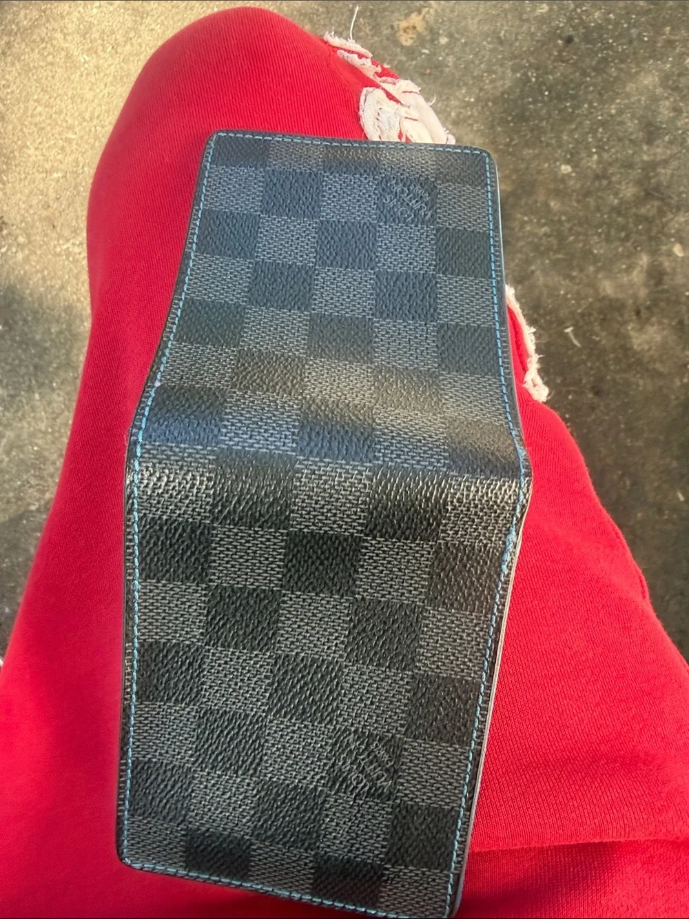Louis Vuitton Men’s Blue Epi Leather Bifold Wallet